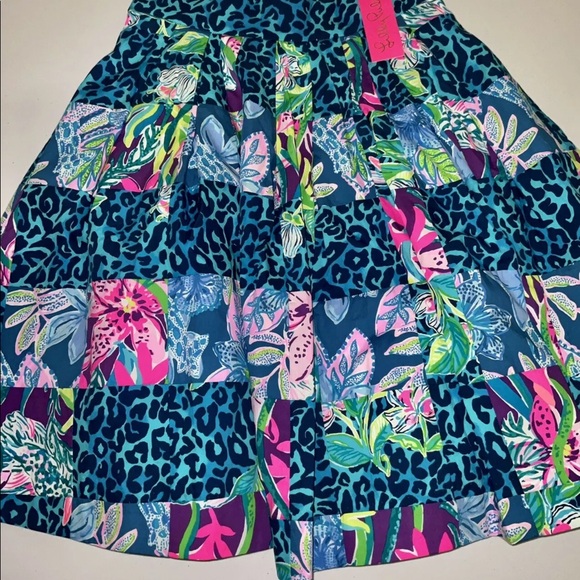 Lilly Pulitzer NWT Bryant Skirt Pop Up Lilly's Party Patch Size 2,14,16 - Picture 9 of 13